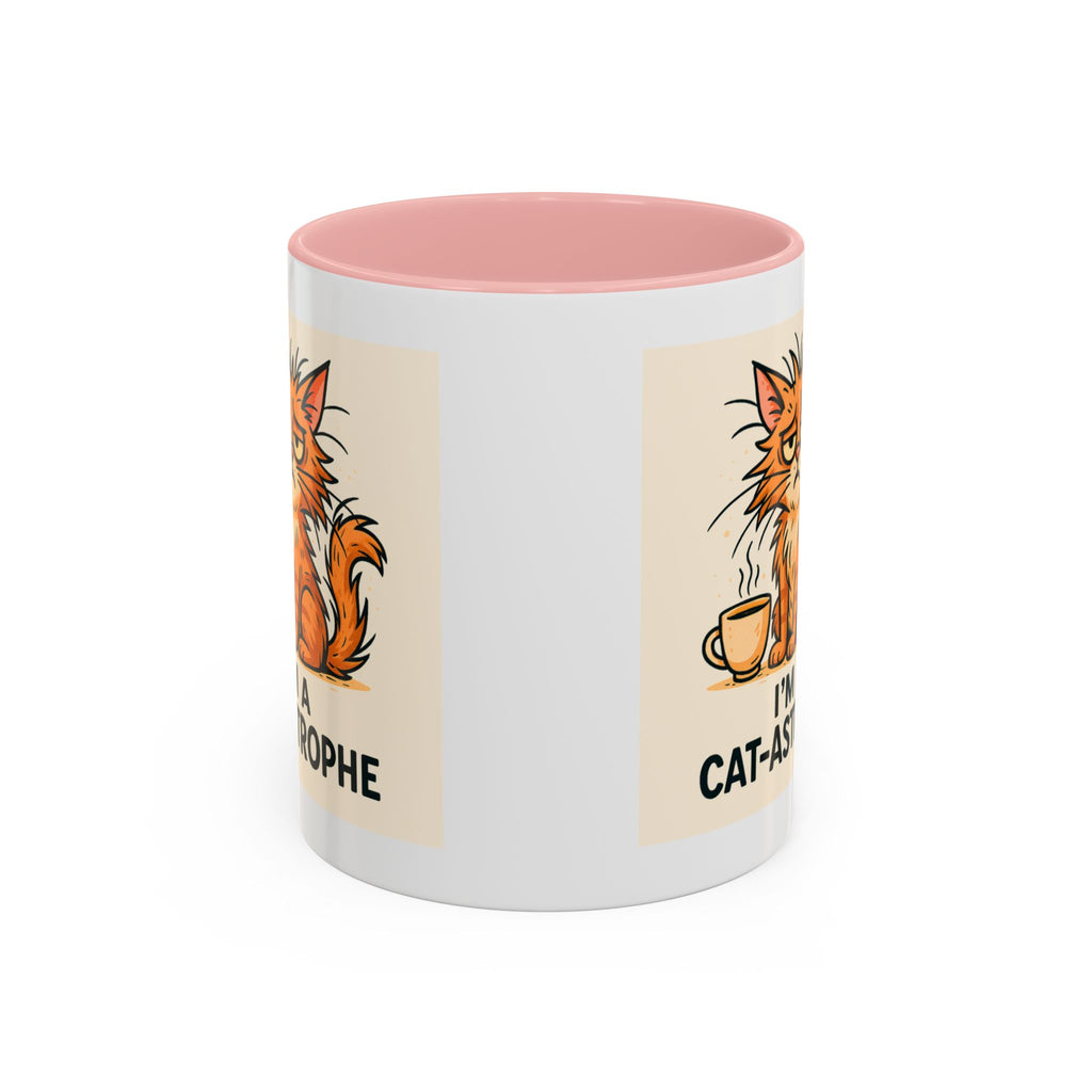 I'm A Cat-astrophe 11oz Mug | Funny Frazzled Cat Coffee Cup | Hot Mess Cat Lover Gift | Microwave & Dishwasher Safe | Whimsical Animal Mug