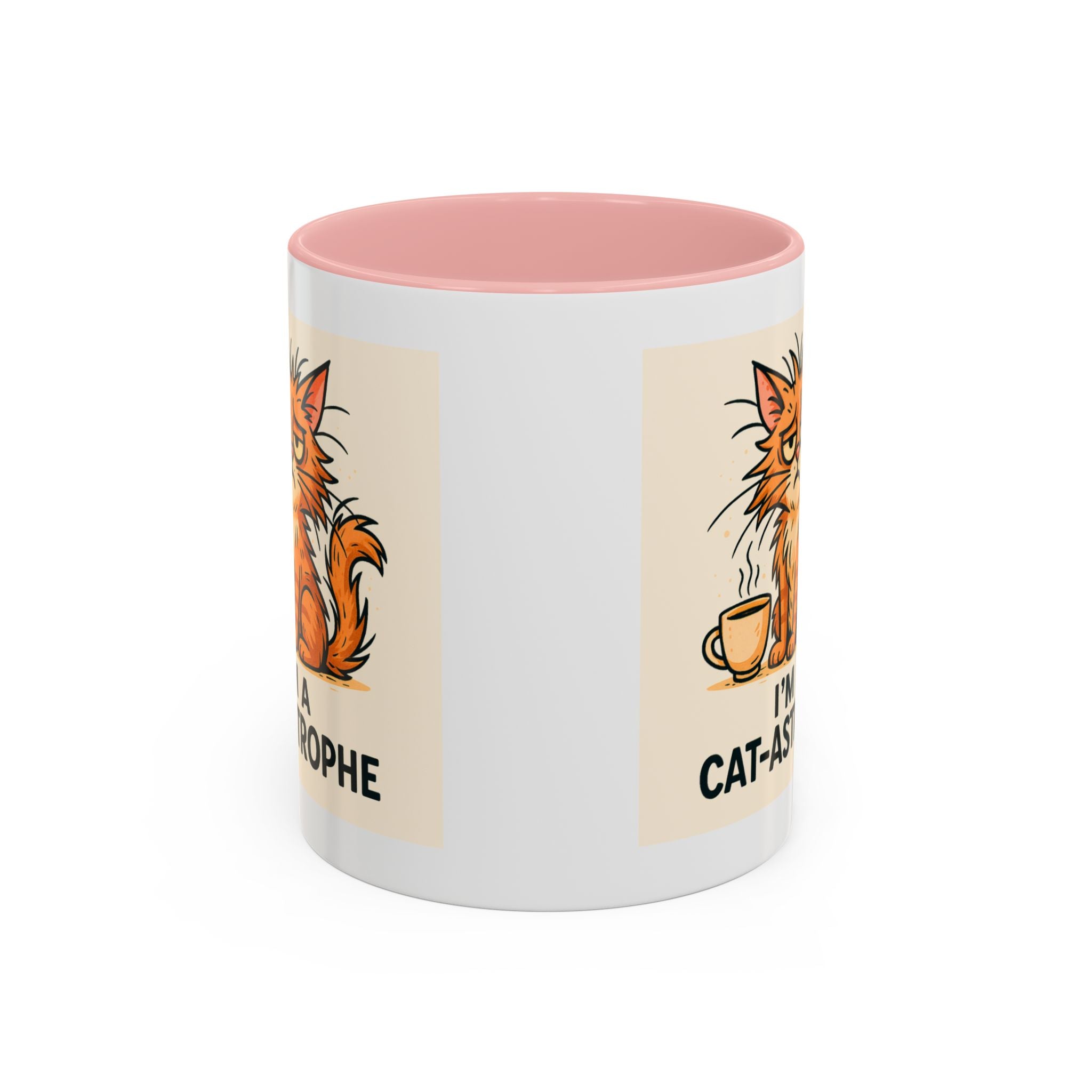 I'm A Cat-astrophe 11oz Mug | Funny Frazzled Cat Coffee Cup | Hot Mess Cat Lover Gift | Microwave & Dishwasher Safe | Whimsical Animal Mug