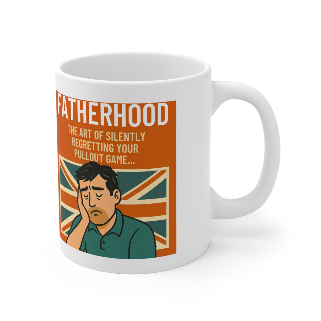 Silently Regretting Your Pullout Game - Funny Fatherhood Mug | Sarcastic Dad Gift | 11oz Dad Mug | Regretful Dad Gift | Fathers Day