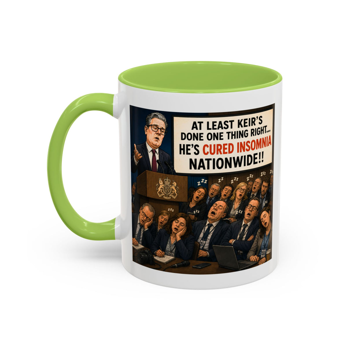 Keir Starmer Cured Insomnia Mug | Political Satire Gift