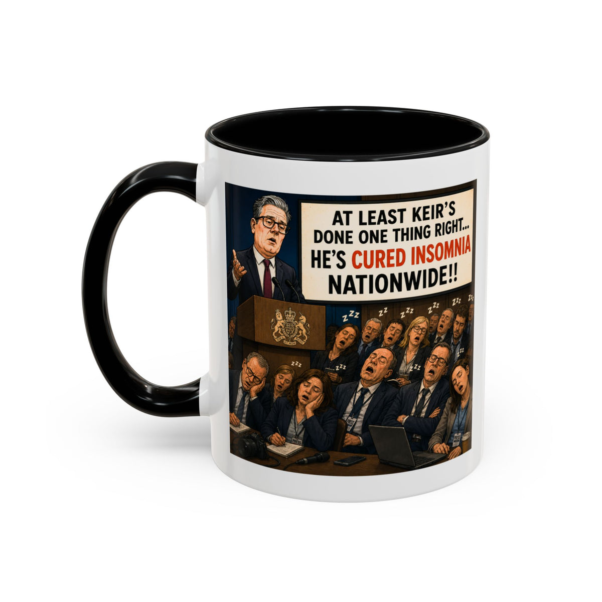 Keir Starmer Cured Insomnia Mug | Political Satire Gift