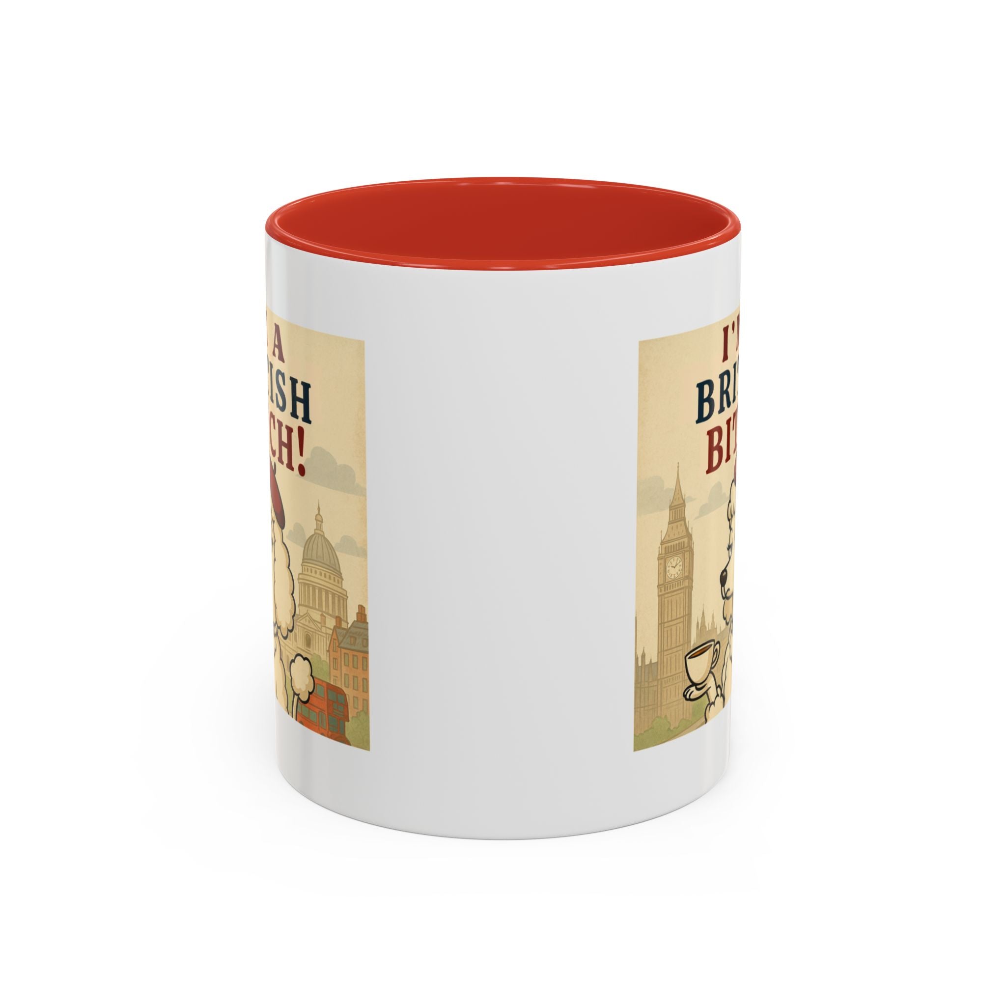 I'm A British Bitch! 11oz Mug | Funny Poodle Mug with Sass | Sassy UK Gift | Cute Dog Coffee Mug | British Gift Ideas