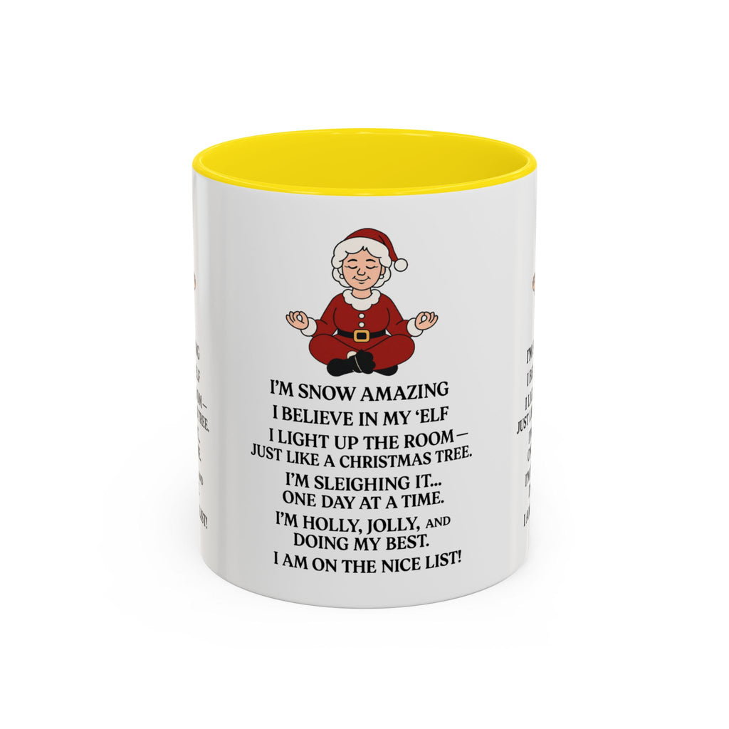Mrs Claus Positive Affirmations Christmas Mug | Self Love, Self Care Festive Cup