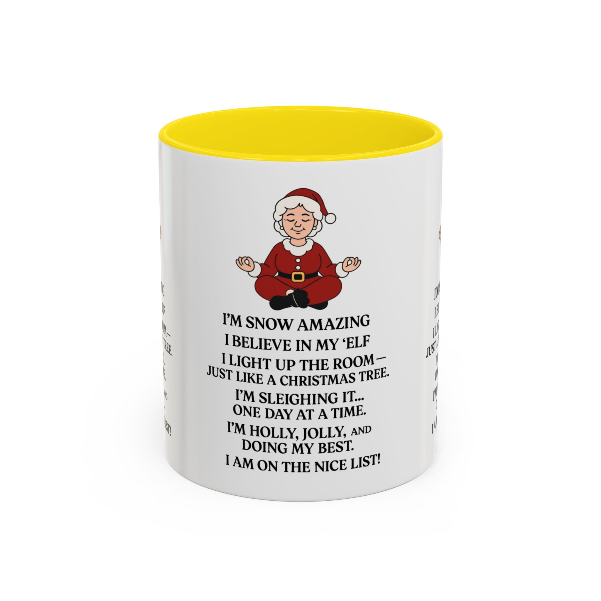 Mrs Claus Positive Affirmations Christmas Mug | Self Love, Self Care Festive Cup