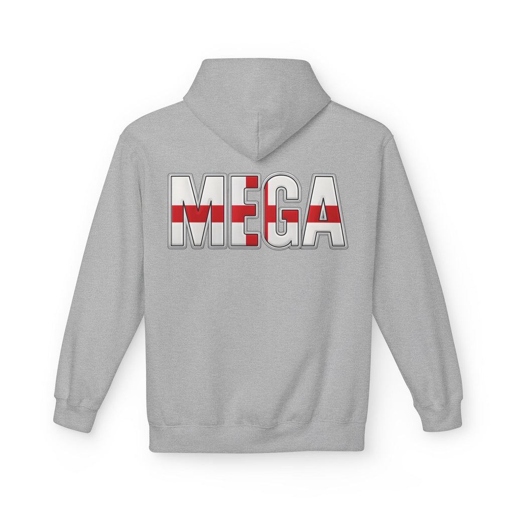 MEGA Hoodie with Shiny English Lion | Patriotic St George's Cross Unisex Hoodie | Funny Medieval England Gift