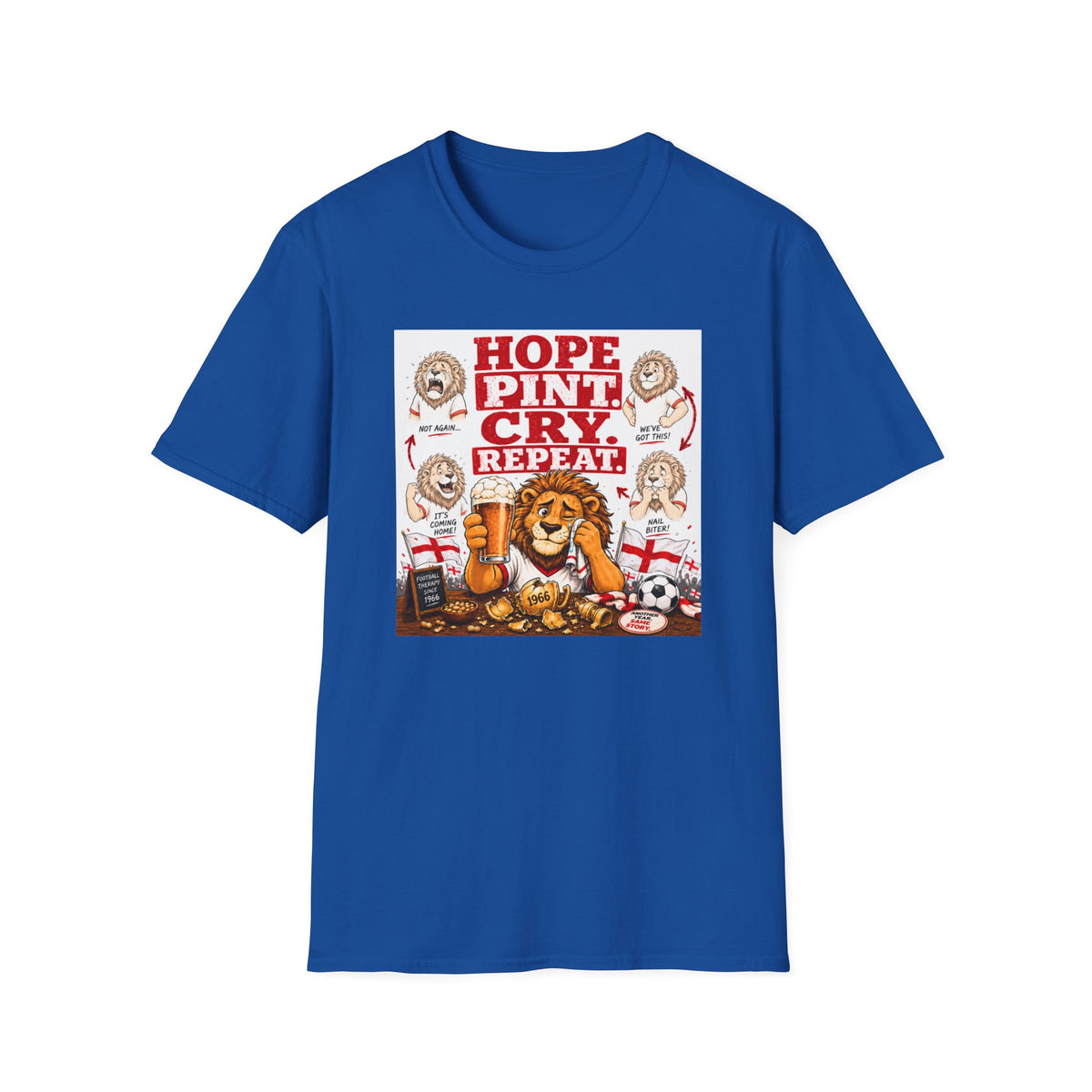 Three Lions Hope Pint Cry Repeat England football t-shirt, photo 7