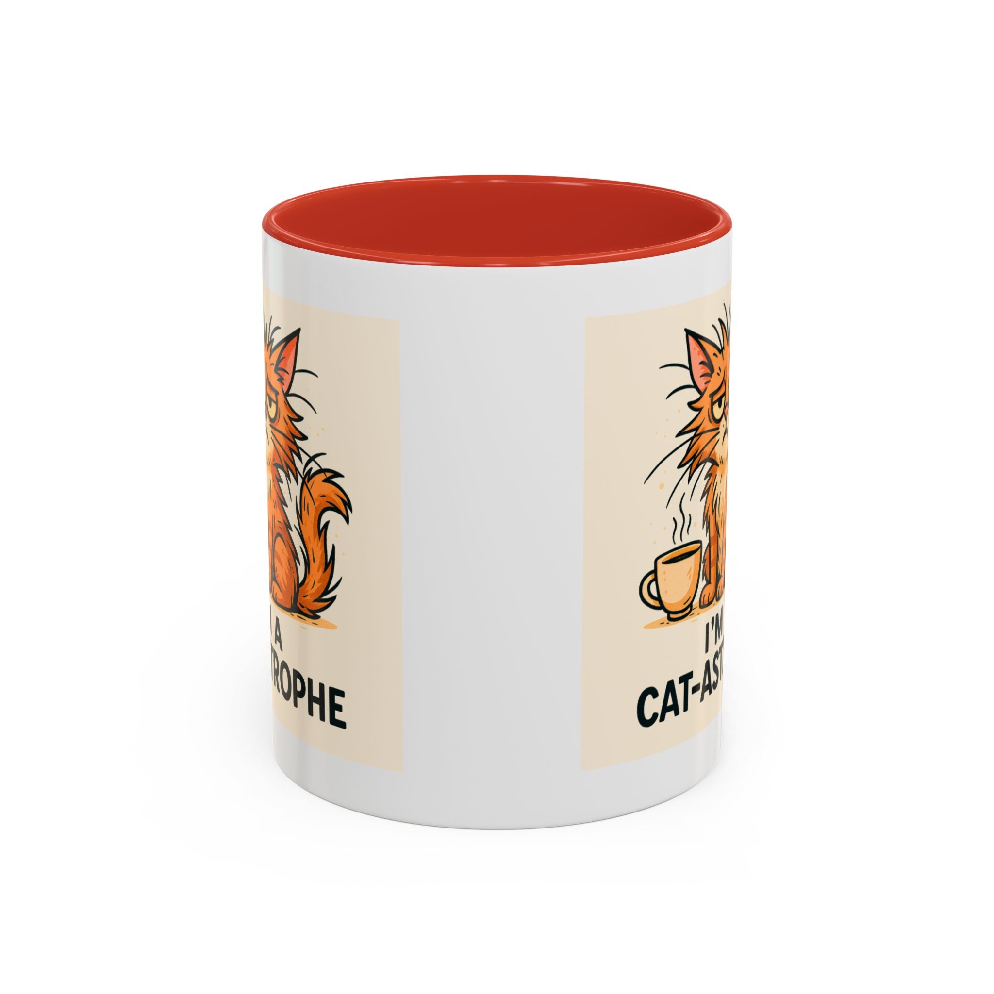 I'm A Cat-astrophe 11oz Mug | Funny Frazzled Cat Coffee Cup | Hot Mess Cat Lover Gift | Microwave & Dishwasher Safe | Whimsical Animal Mug