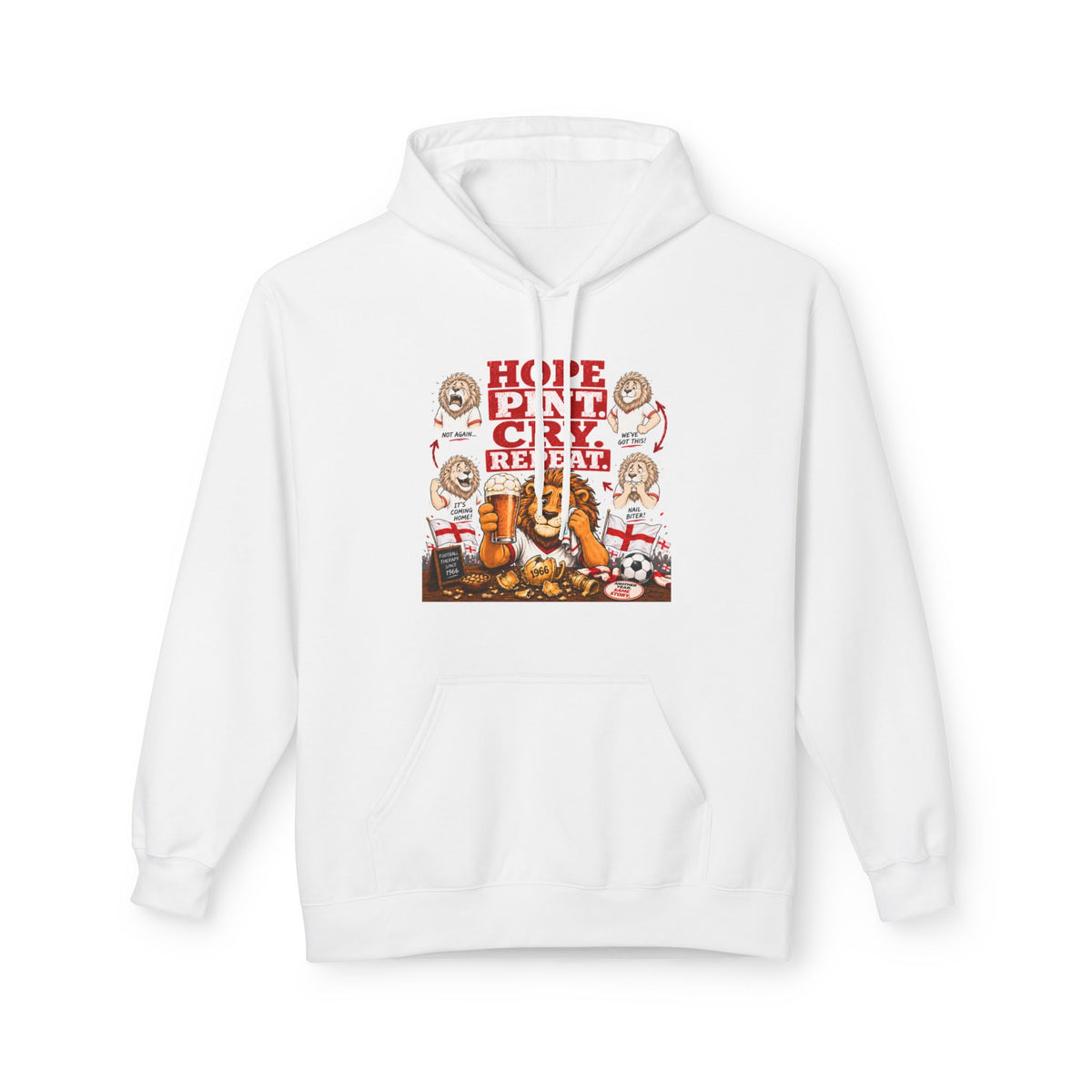 Three Lions emotional support England football hoodie