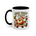 Merry Fookin' Xmas drunk Santa mug with Big Ben and a red bus, photo 2