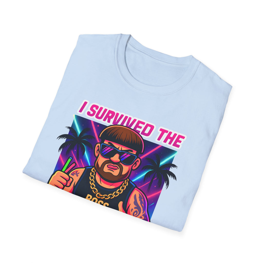 I Survived the Ibiza Final Boss T-Shirt | Funny UK Summer Meme Tee | British Pop Culture Rave Shirt | Festival Uni Gift Retro Party Tee