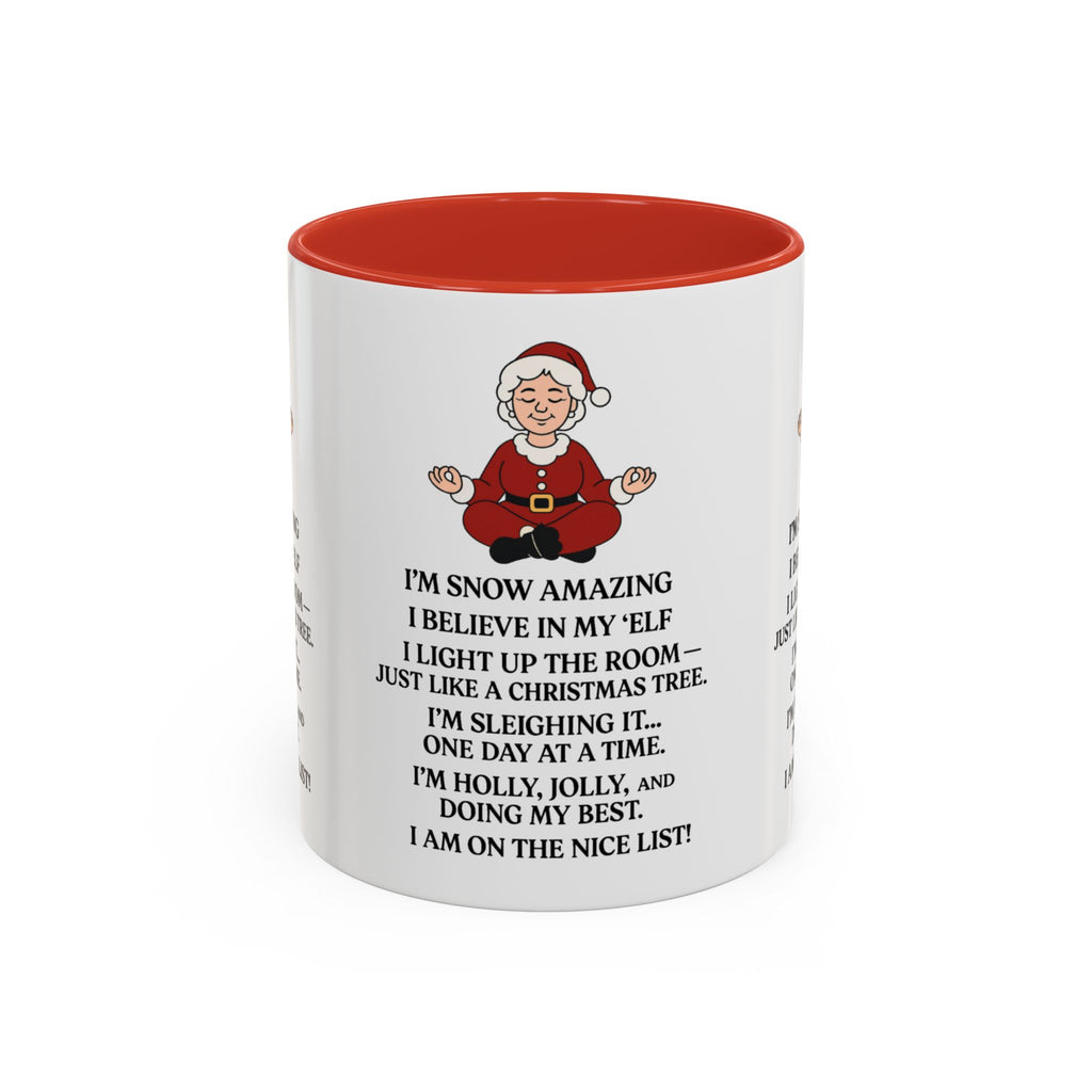 Mrs Claus Positive Affirmations Christmas Mug | Self Love, Self Care Festive Cup
