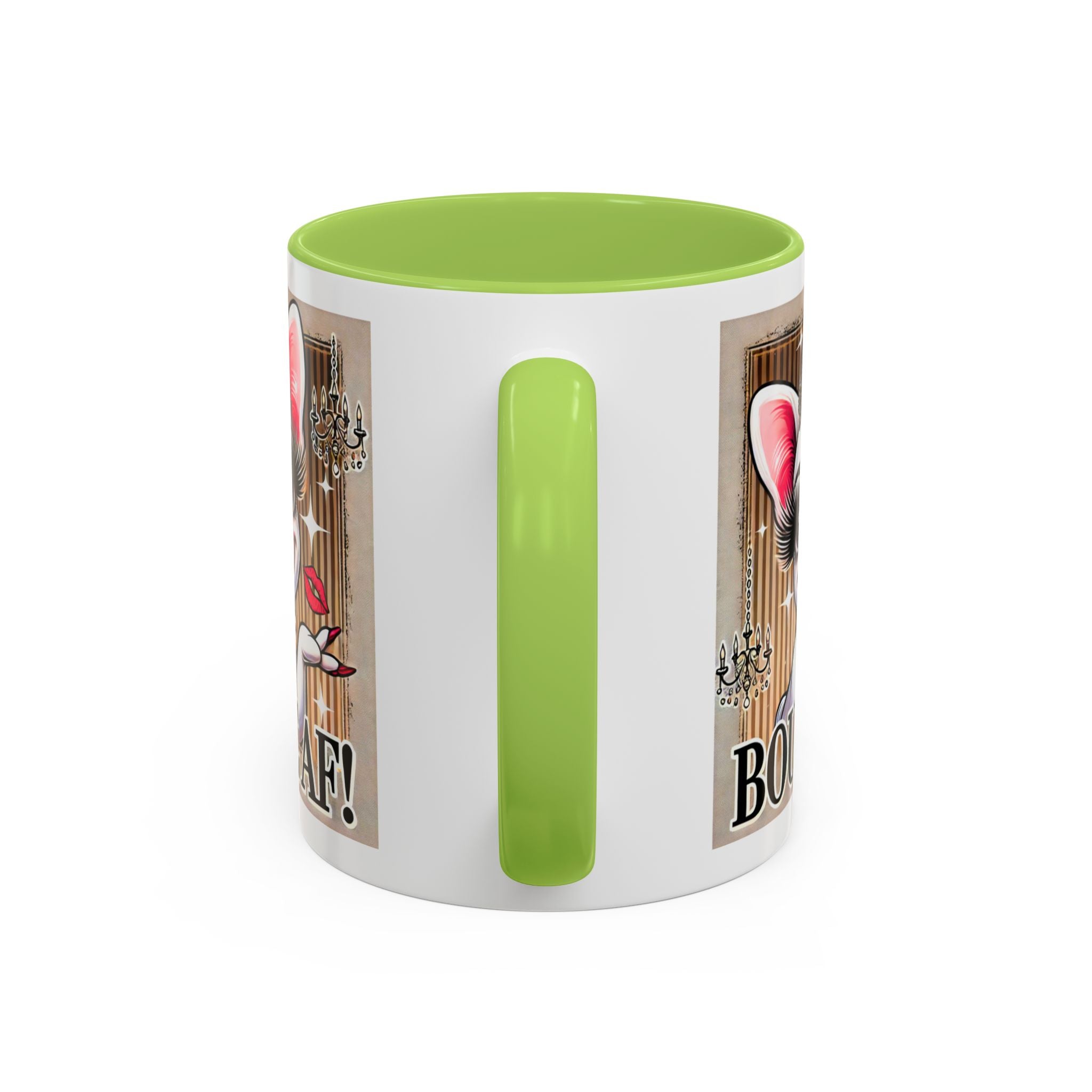 BOUJEE AF Frenchie Mug | 11oz Cute Ceramic Coffee Cup Gift for Animal Lovers | French Bulldog Novelty Mug