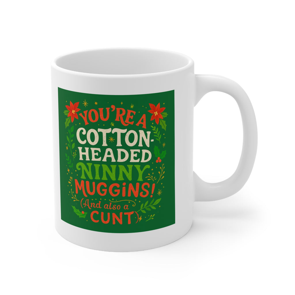 Rude Cotton Headed Ninny Muggins Elf Christmas mug, photo 3