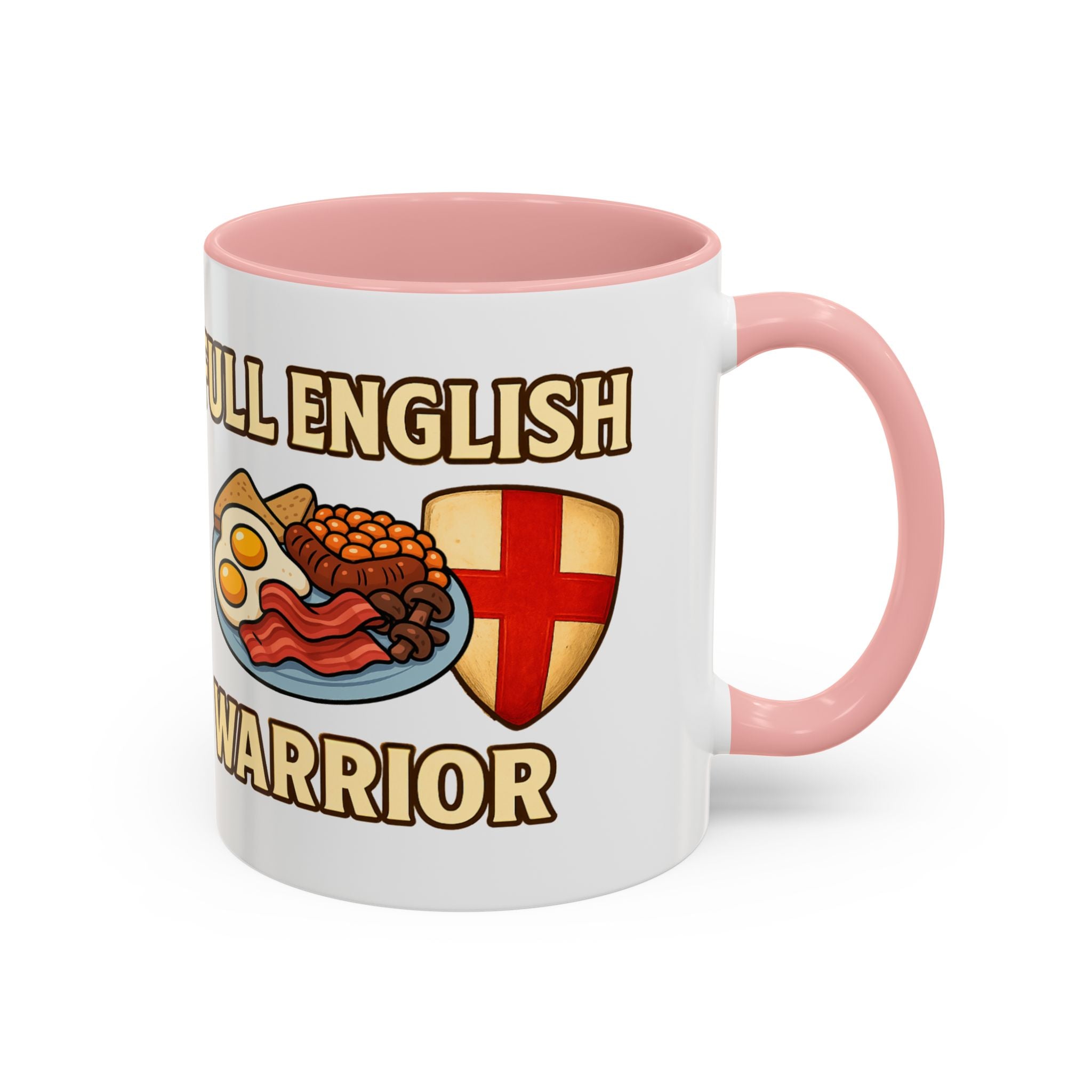 FULL ENGLISH WARRIOR | Funny 11oz Accent Coffee Mug | British Fry Up Lover Gift | Breakfast Enthusiast, English Culture