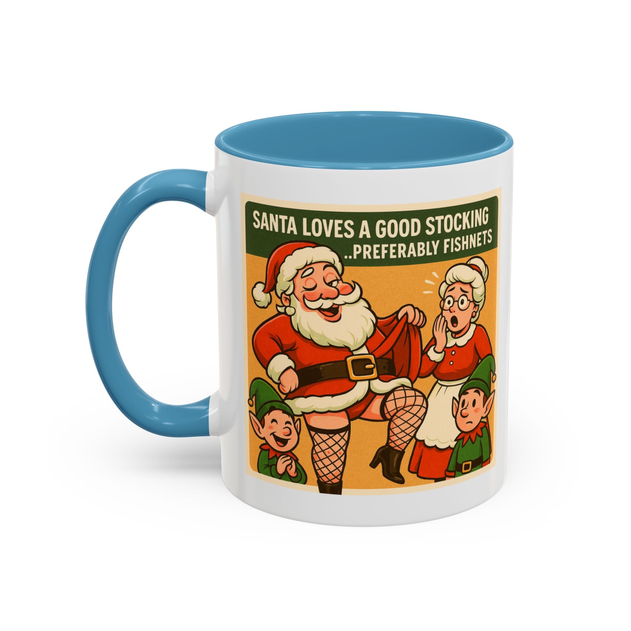 Santa Loves a Good Stocking Coffee Mug | Bad Santa Christmas Mugs, Rude, Offensive, Funny