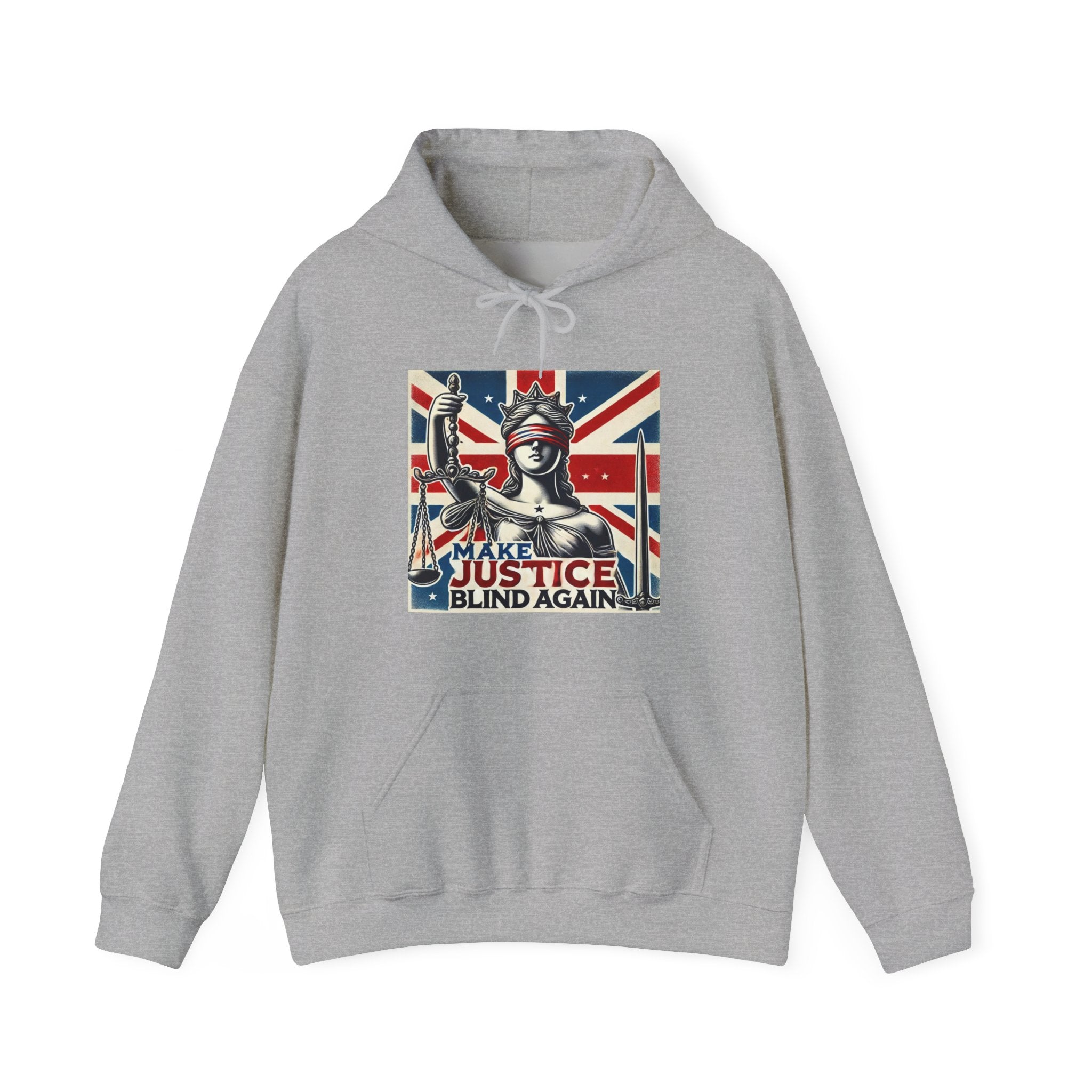 Make Justice Blind Again Hoodie | Unisex Sweatshirt for Rallies & Activism, Free Speech Marches, Political Protest apparel Cosy Days at Home