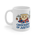 Crockery of Justice Mug | Funny Union Jack Cup with Scales & Sword | Quirky British Tea Humour Cup | UK Patriot Gift