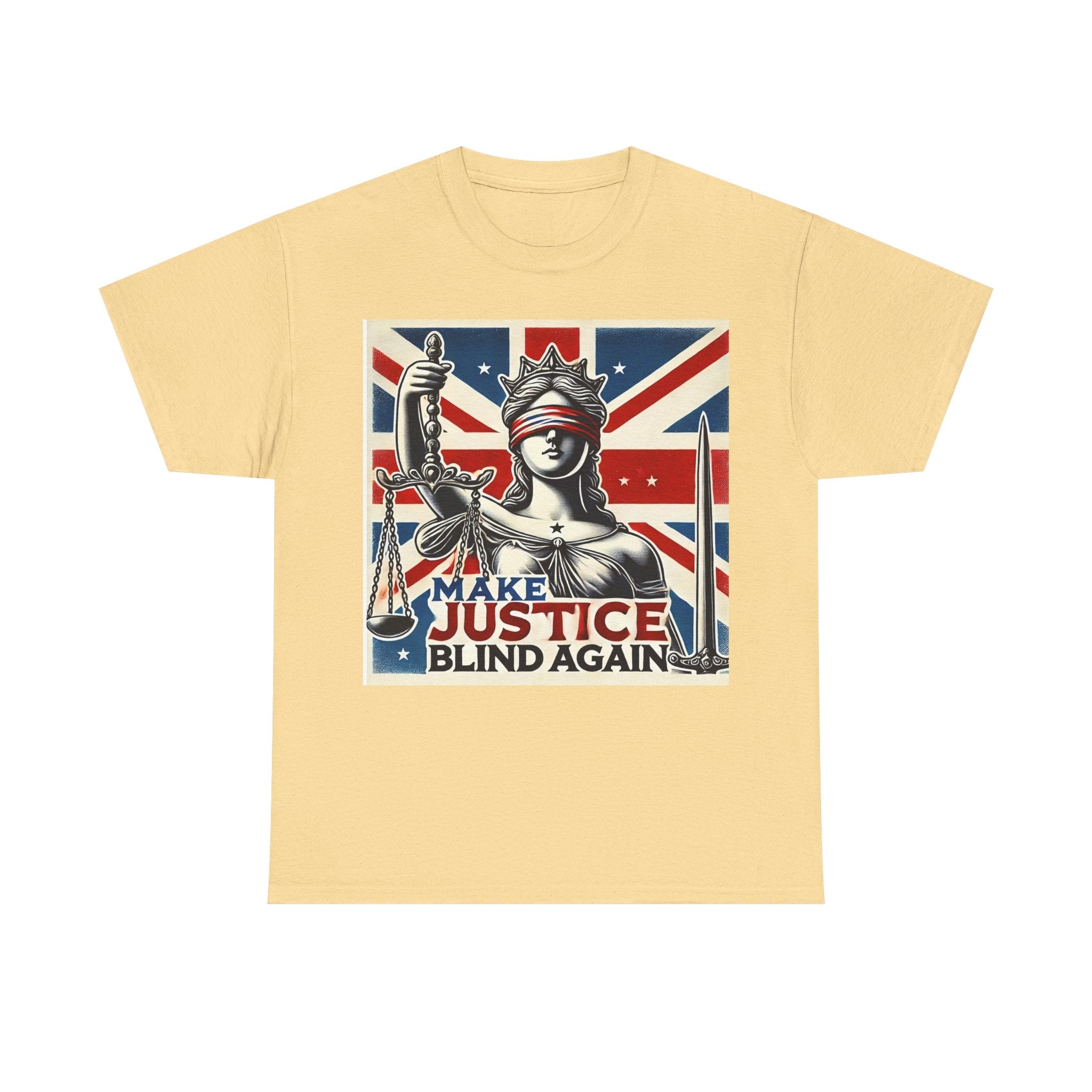 Make Justice Blind Again - Unisex T-shirt, Free Speech Rally Tee, Political Statement Protest Shirt