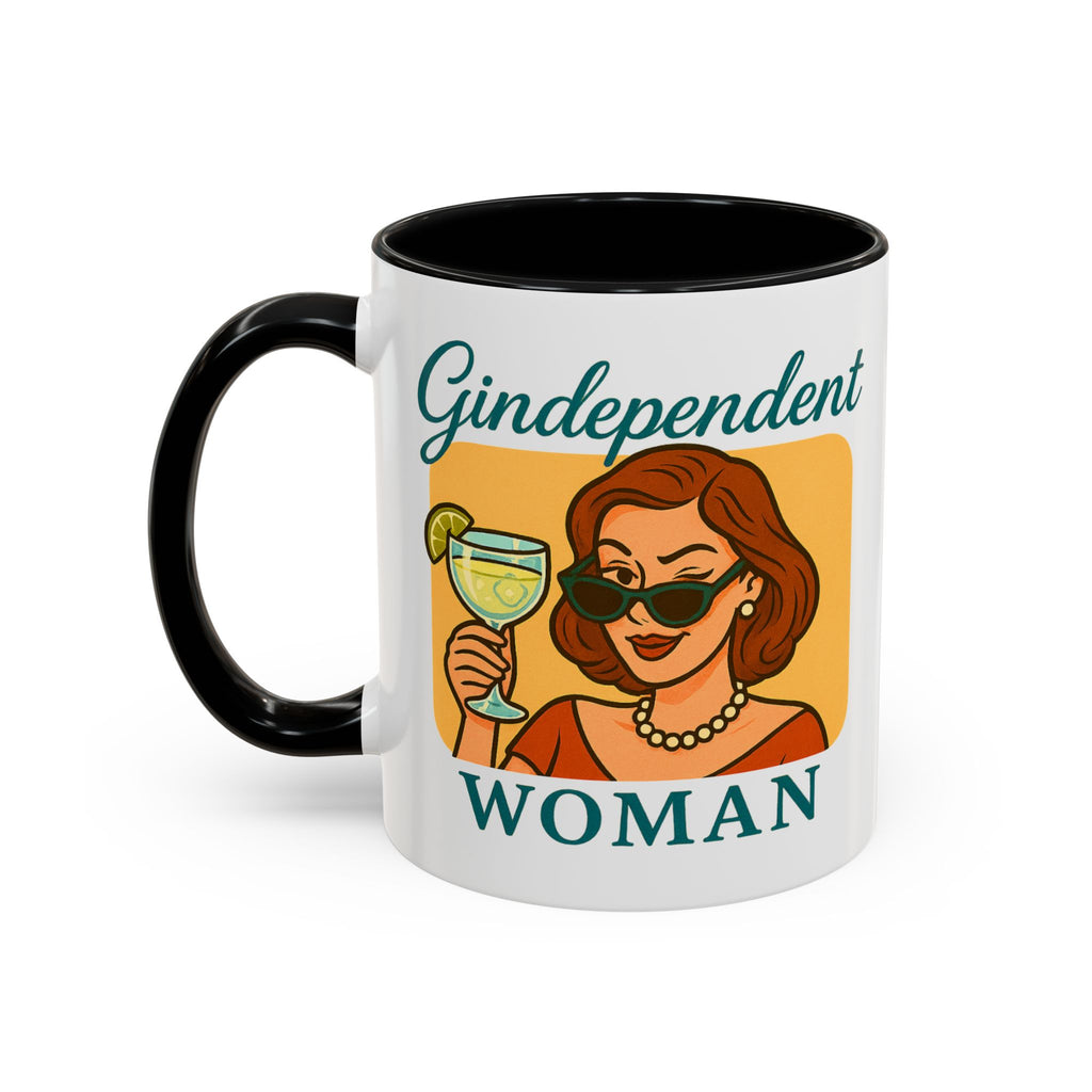 Gindependent Woman Mug - Funny Gin Gift for Wine Mums, Aunts, Best Friend | Sassy Gag Gift