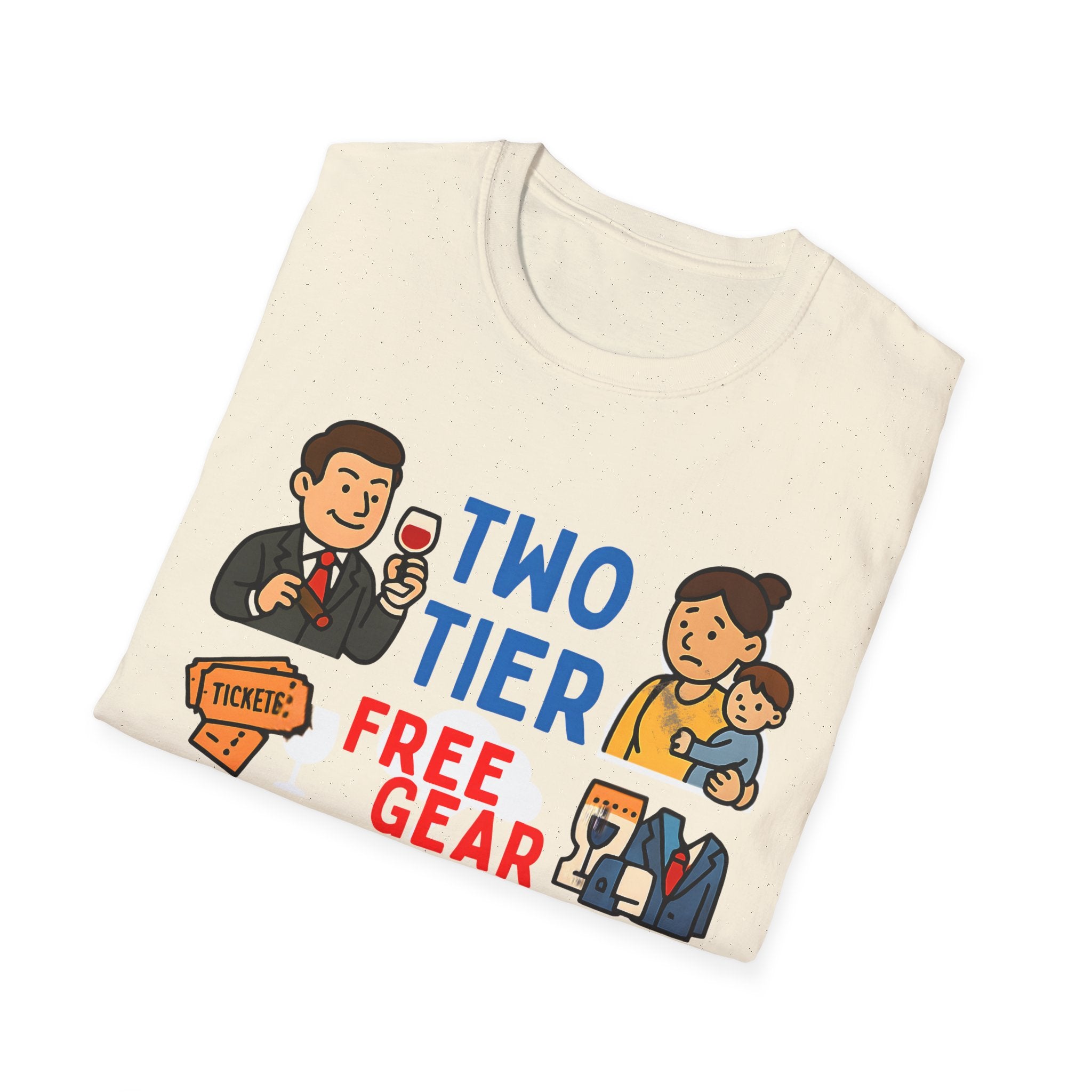 Two Tier Keir Starmer Parody T-Shirt | Funny Political Satire Unisex Tee | Free Speech & Patriotic Freedom Meme Shirt