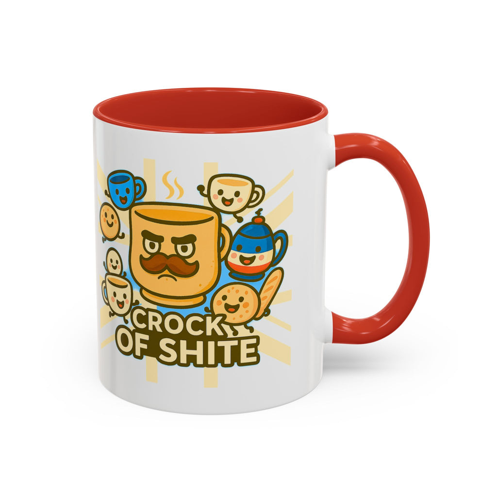 Crock of Shite Mug | Funny British Humour Teacup Cartoon | UK Patriot Banter Gift, Quirky Novelty Coffee Cup 11oz