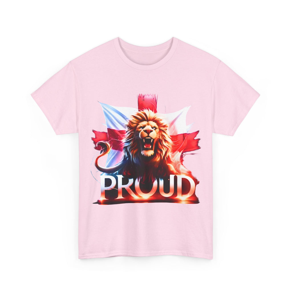 Proud Lion Unisex Cotton Tee (Transparent Background) | English Patriot Shirt | MEGA | Patriotic UK T-Shirt | National Pride Rally Merch