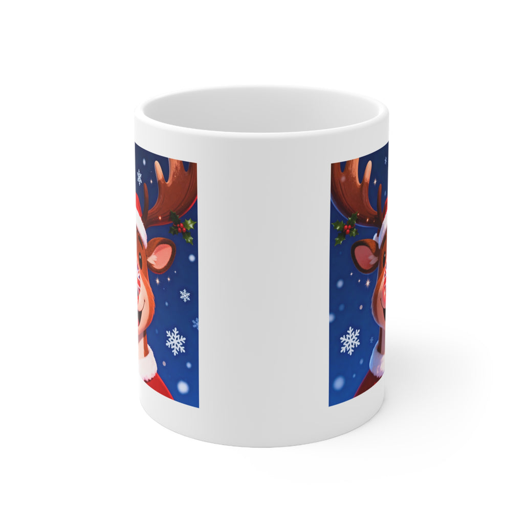 Union Jack Rudolph Reindeer Christmas Mug | Cute British Themed Christmas Mug