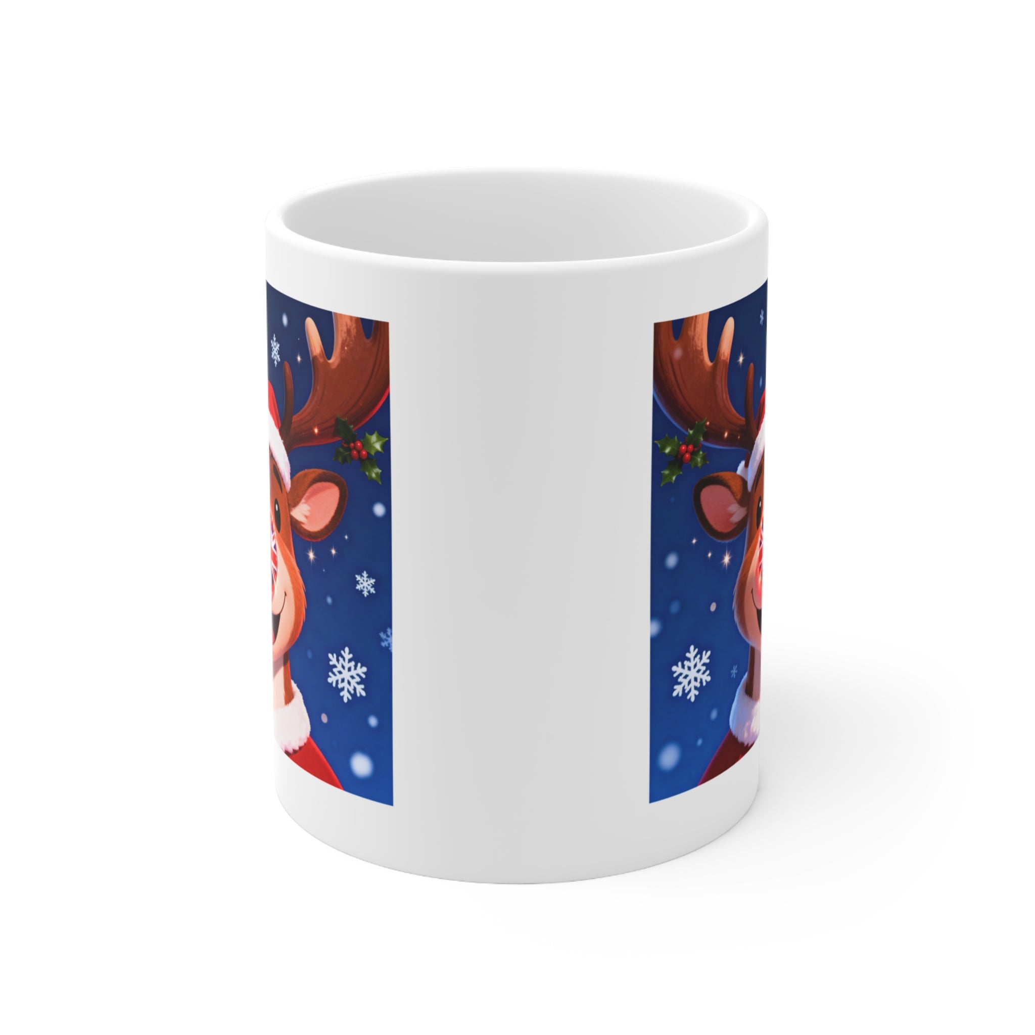 Union Jack Rudolph Reindeer Christmas Mug | Cute British Themed Christmas Mug