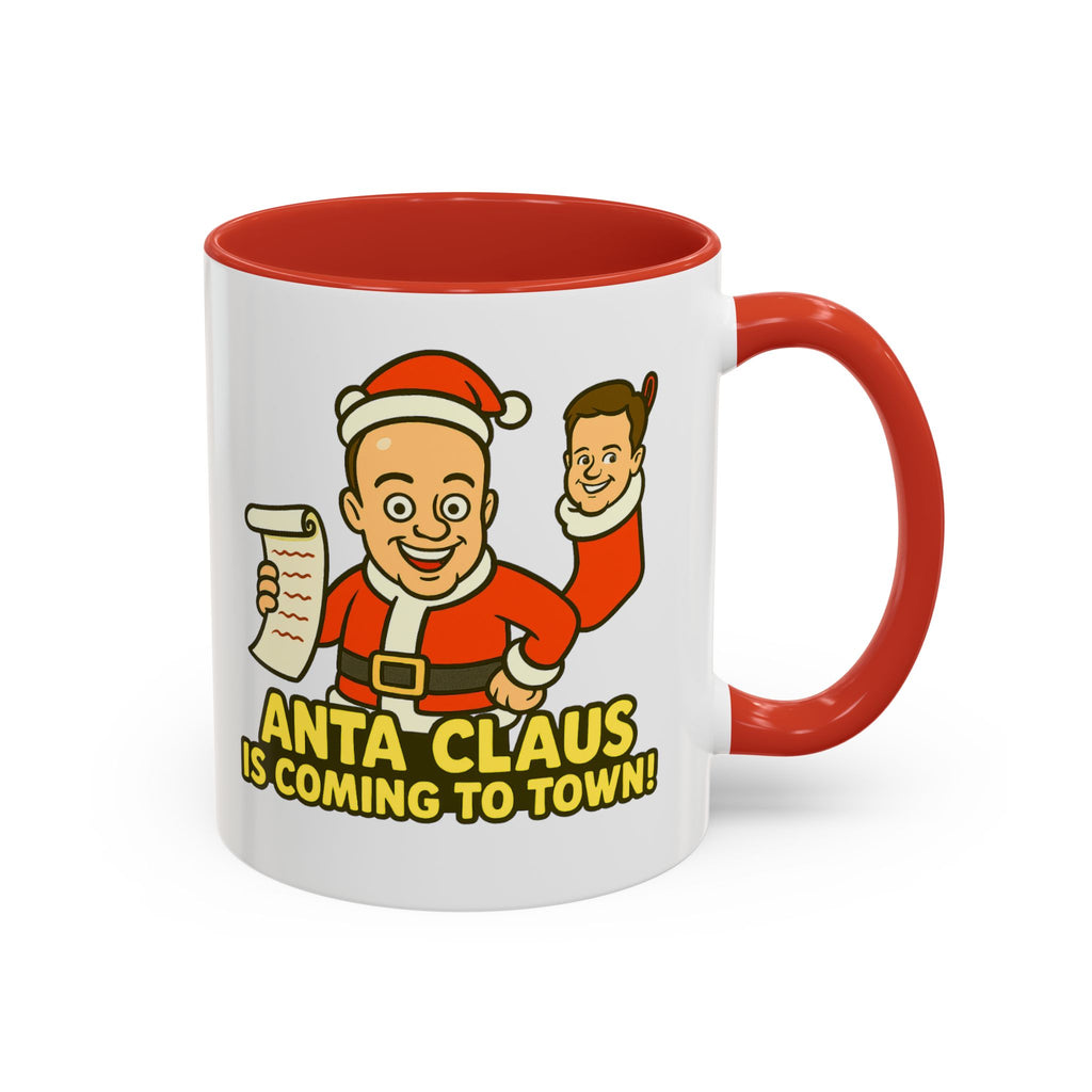 Funny Christmas Pun Mug for UK Comedy Duo Fans | Dec the Halls and Anta Claus Design