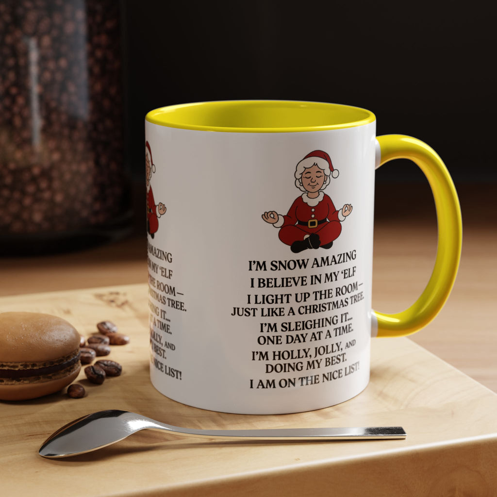 Mrs Claus Positive Affirmations Christmas Mug | Self Love, Self Care Festive Cup
