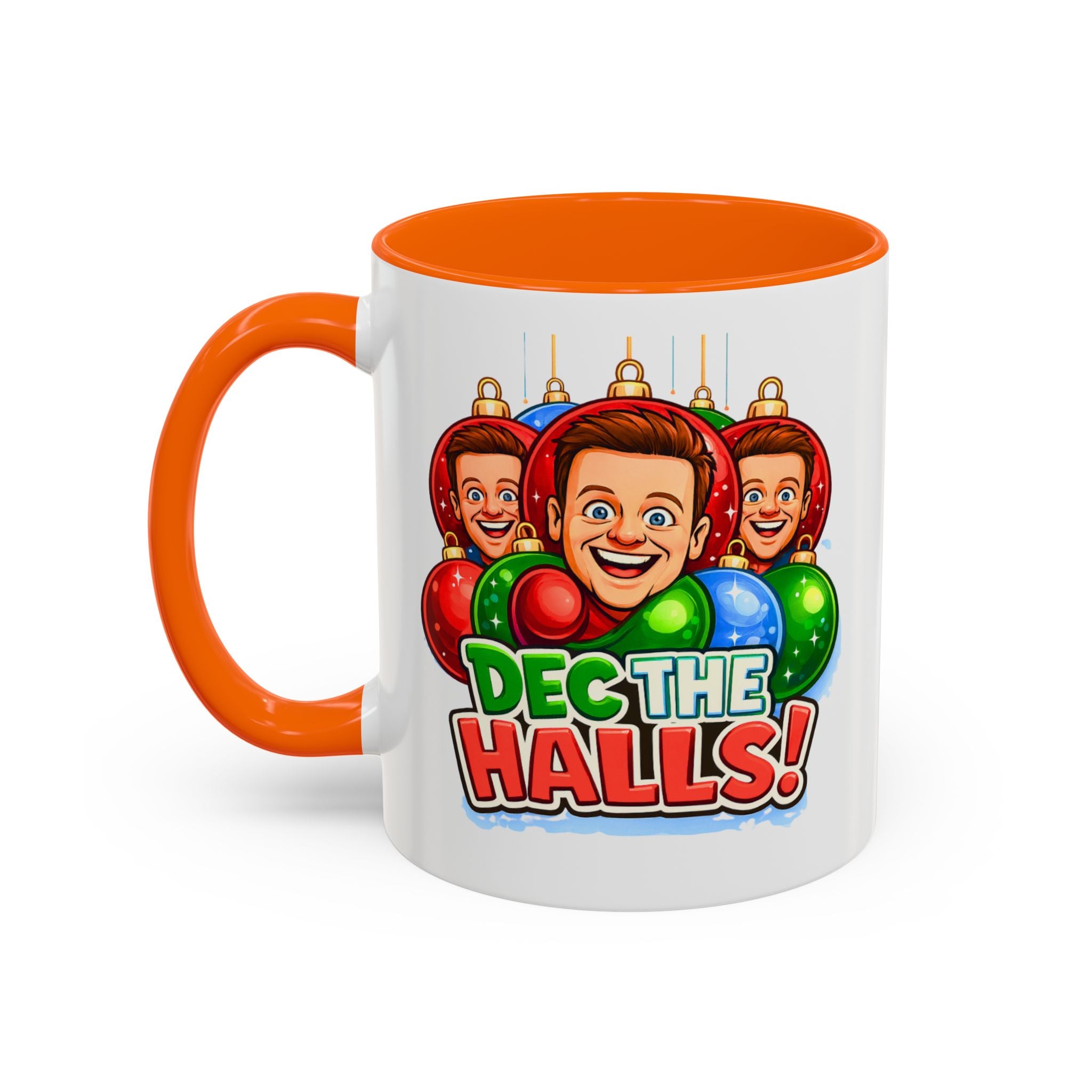 Funny Christmas Pun Mug for UK Comedy Duo Fans | Dec the Halls and Anta Claus Design