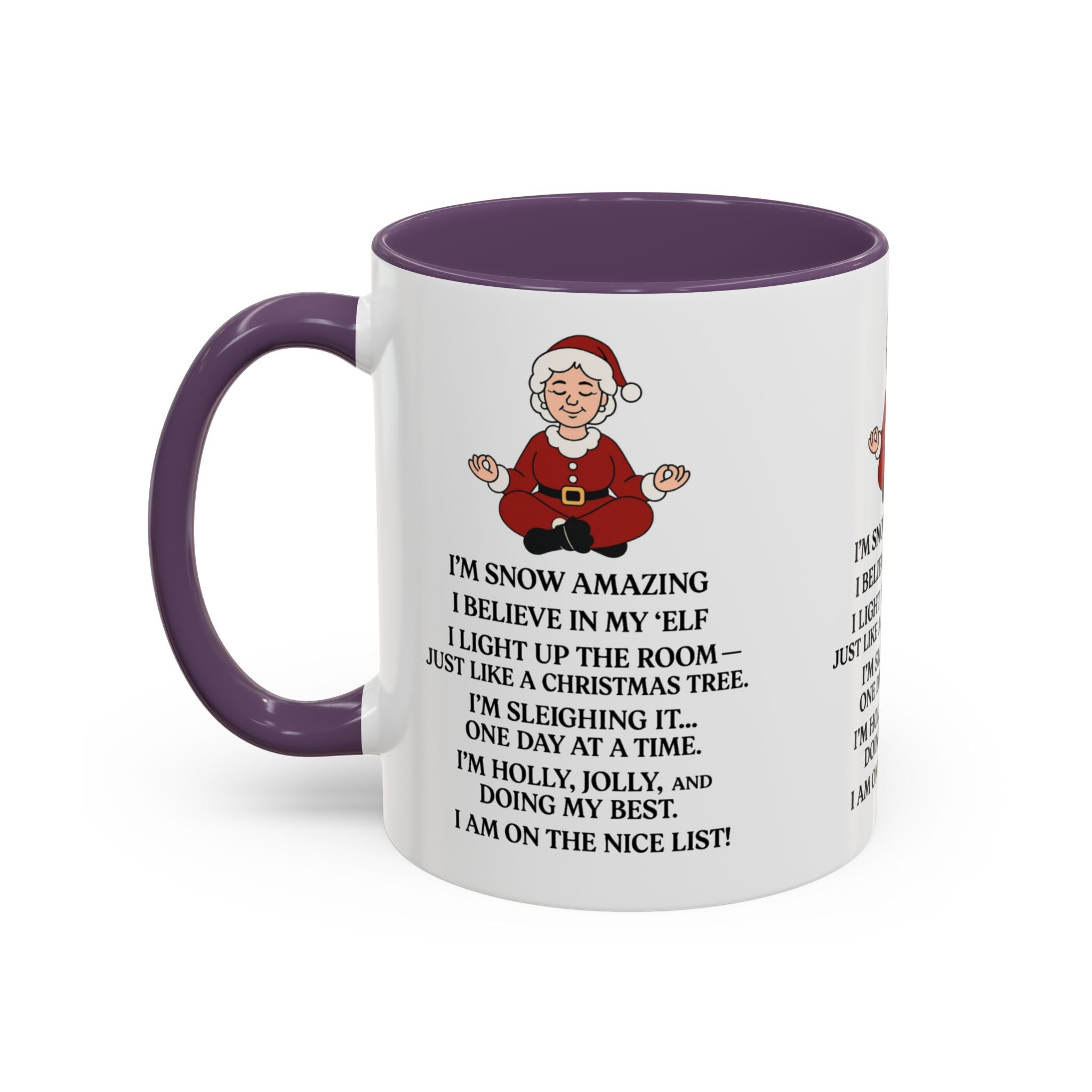 Mrs Claus Positive Affirmations Christmas Mug | Self Love, Self Care Festive Cup