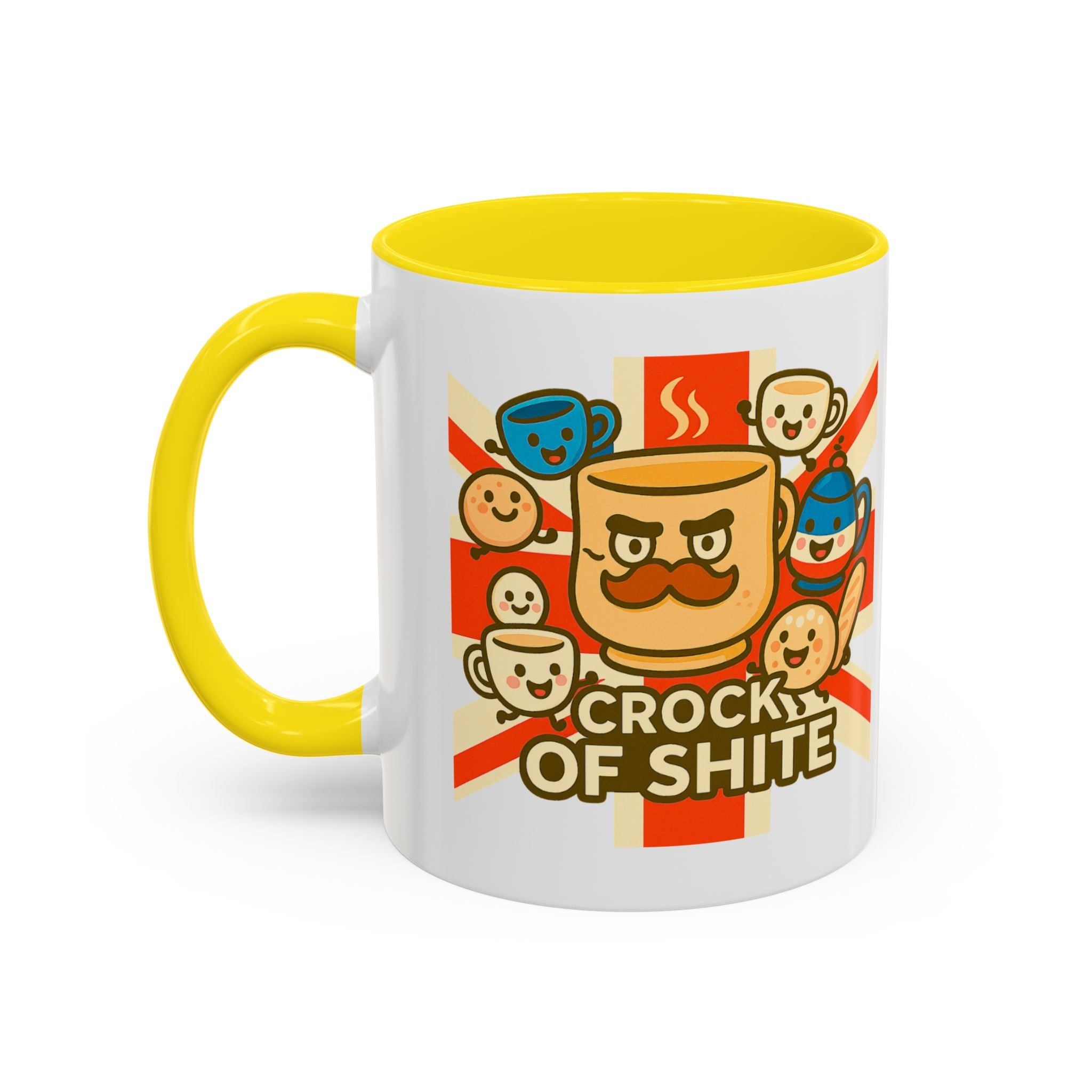 Crock of Shite Mug | Funny British Humour Teacup Cartoon | UK Patriot Banter Gift, Quirky Novelty Coffee Cup 11oz