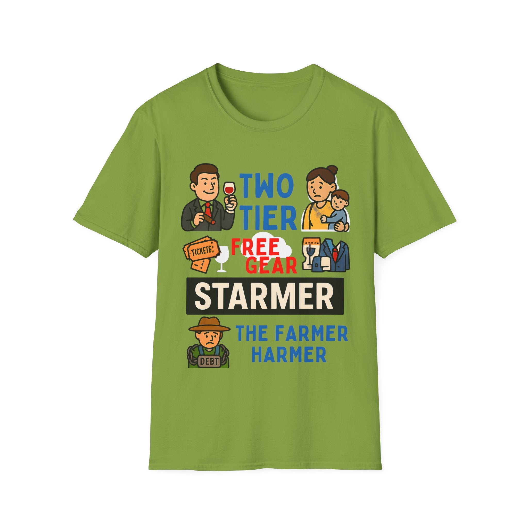 Two Tier Keir Starmer Parody T-Shirt | Funny Political Satire Unisex Tee | Free Speech & Patriotic Freedom Meme Shirt
