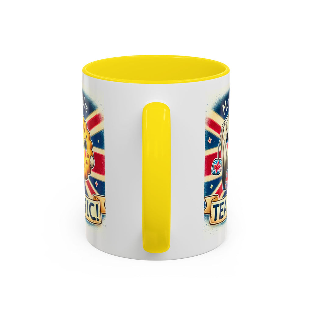 Mum, You're Tea-Riffic! 11oz Accent Mug | Funny British Mothers Day Gift | Cute Tea Lover Accent Cup | Funny Pun Mug | Gift for Mum