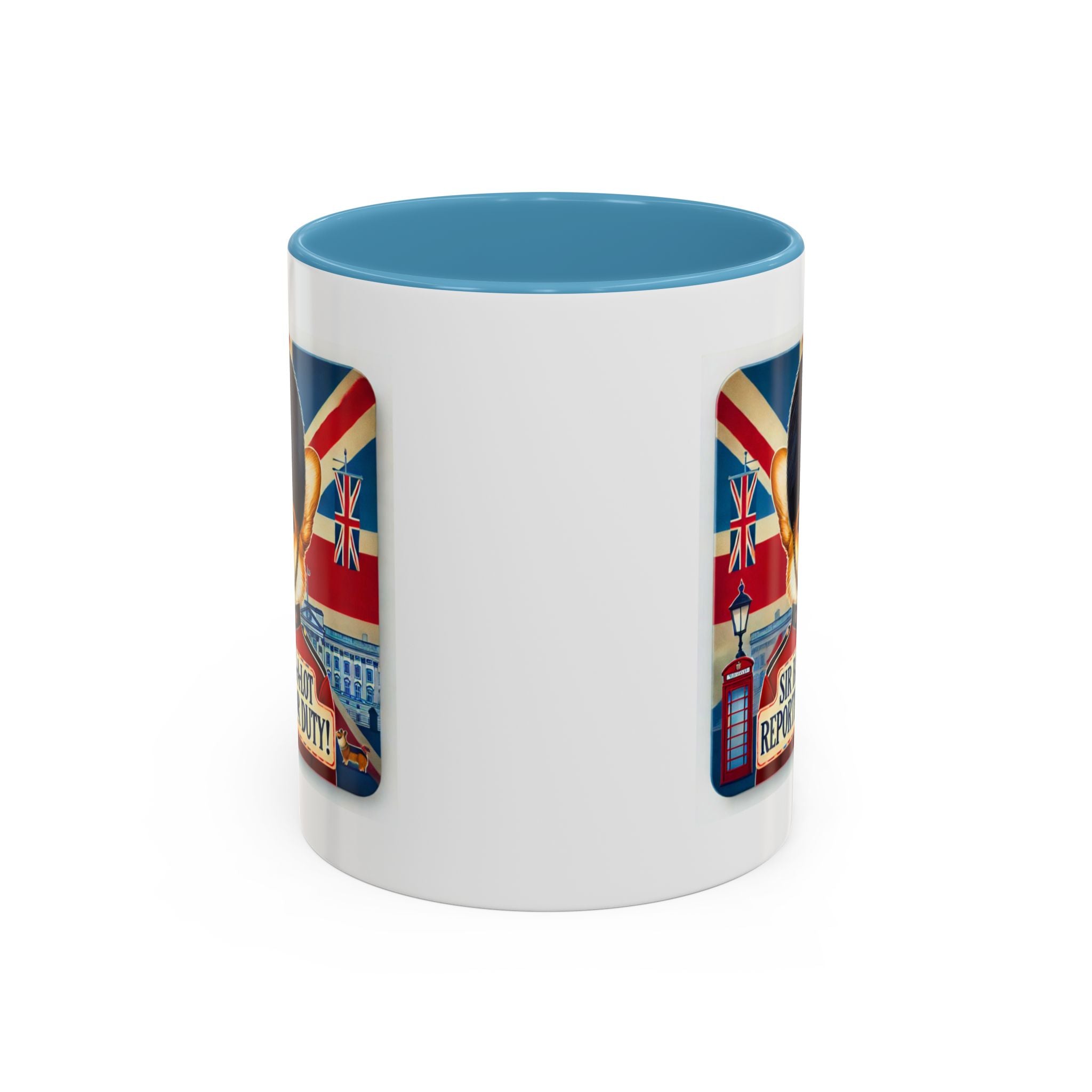Sir Barks-a-Lot Accent Coffee Mug | Patriotic British Doggy Design | Whimsical 11oz Cup Multiple Colors | Lead & BPA-Free, C-Shaped Handle