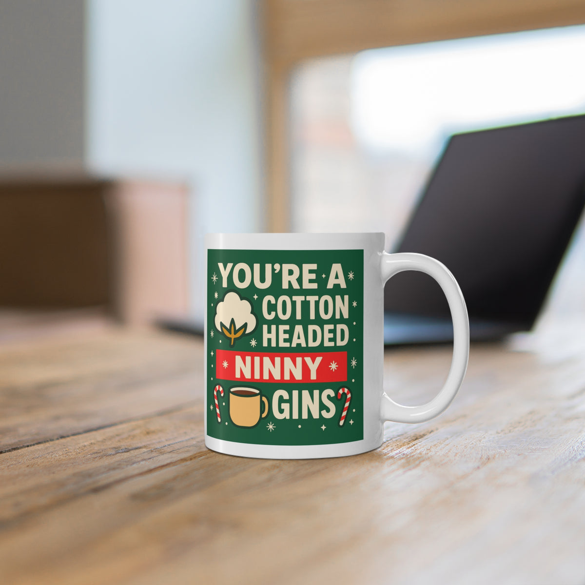 You're a Cotton Headed Ninny Muggins Elf Christmas mug, photo 6