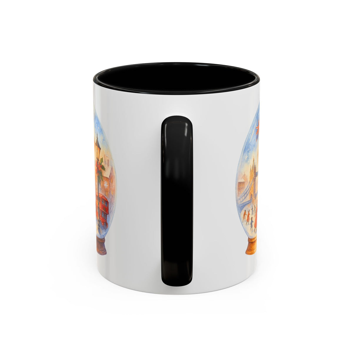 London Snowglobe Mug | Big Ben & Tower Bridge Christmas Souvenir