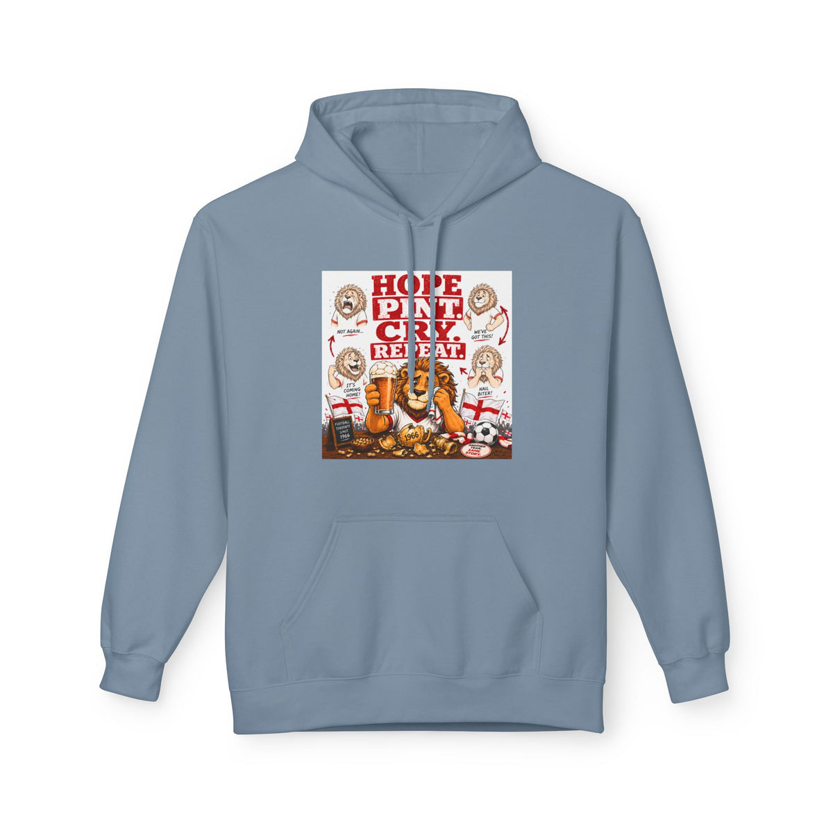 Three Lions emotional support England football hoodie, photo 5