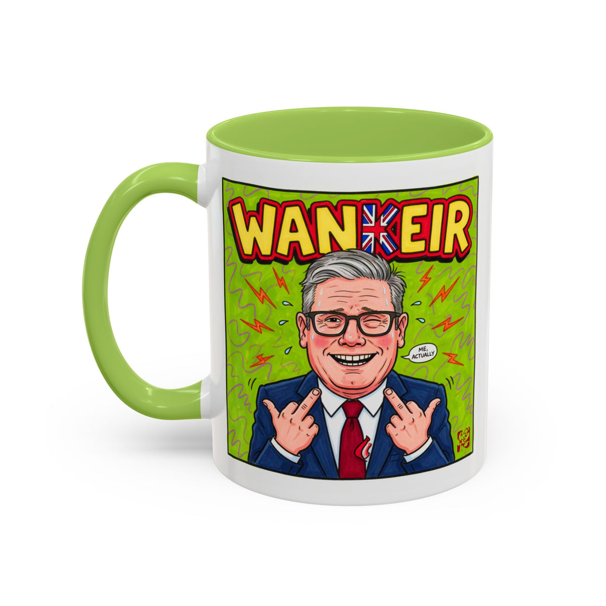 Wankeir Comic Mug | Keir Starmer Parody Cup