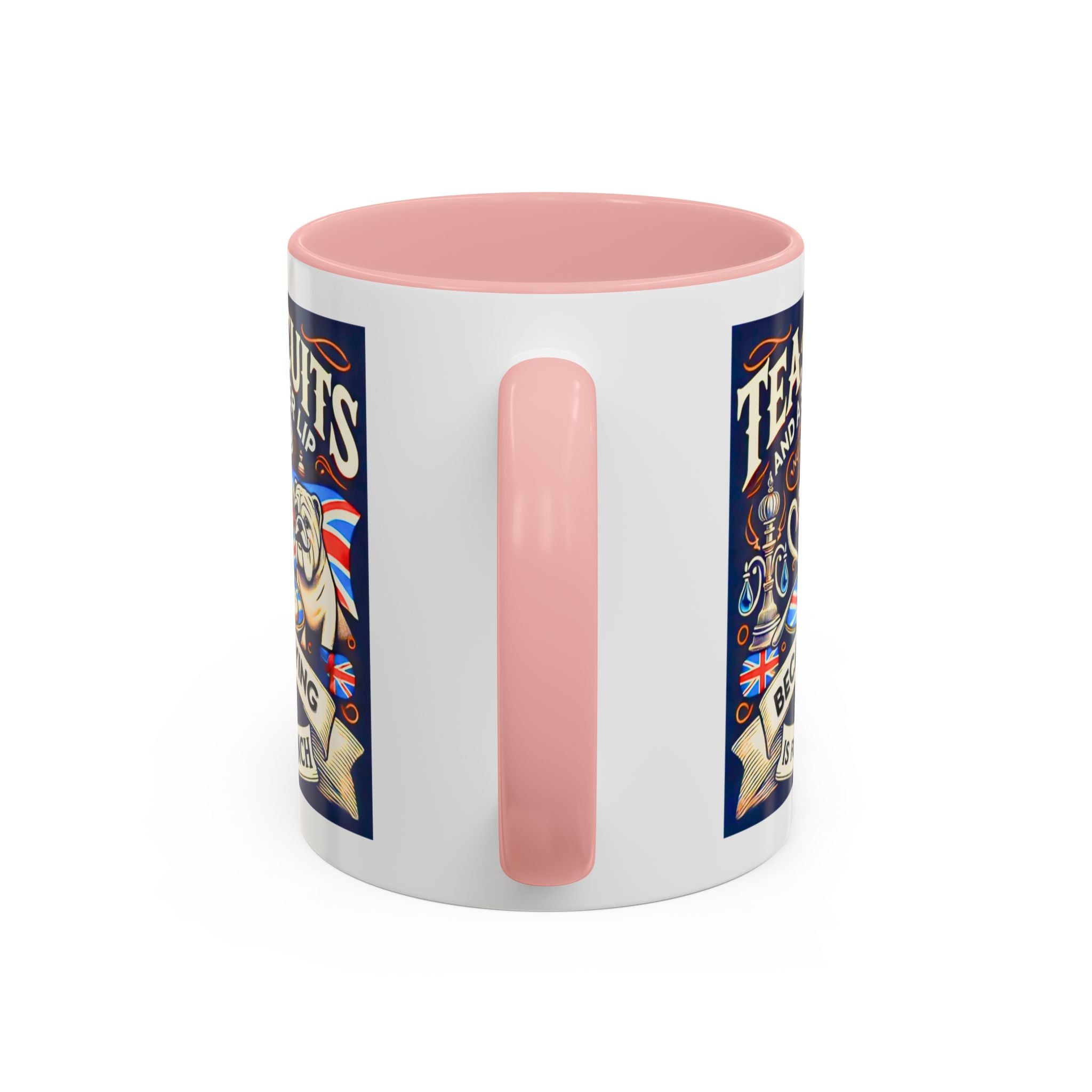 Crying Is for the French Mug | Funny British Humor Cup | Tea and Biscuits UK Banter Gift | 11oz Tea & Coffee Mug | Patriotic Dog Mug