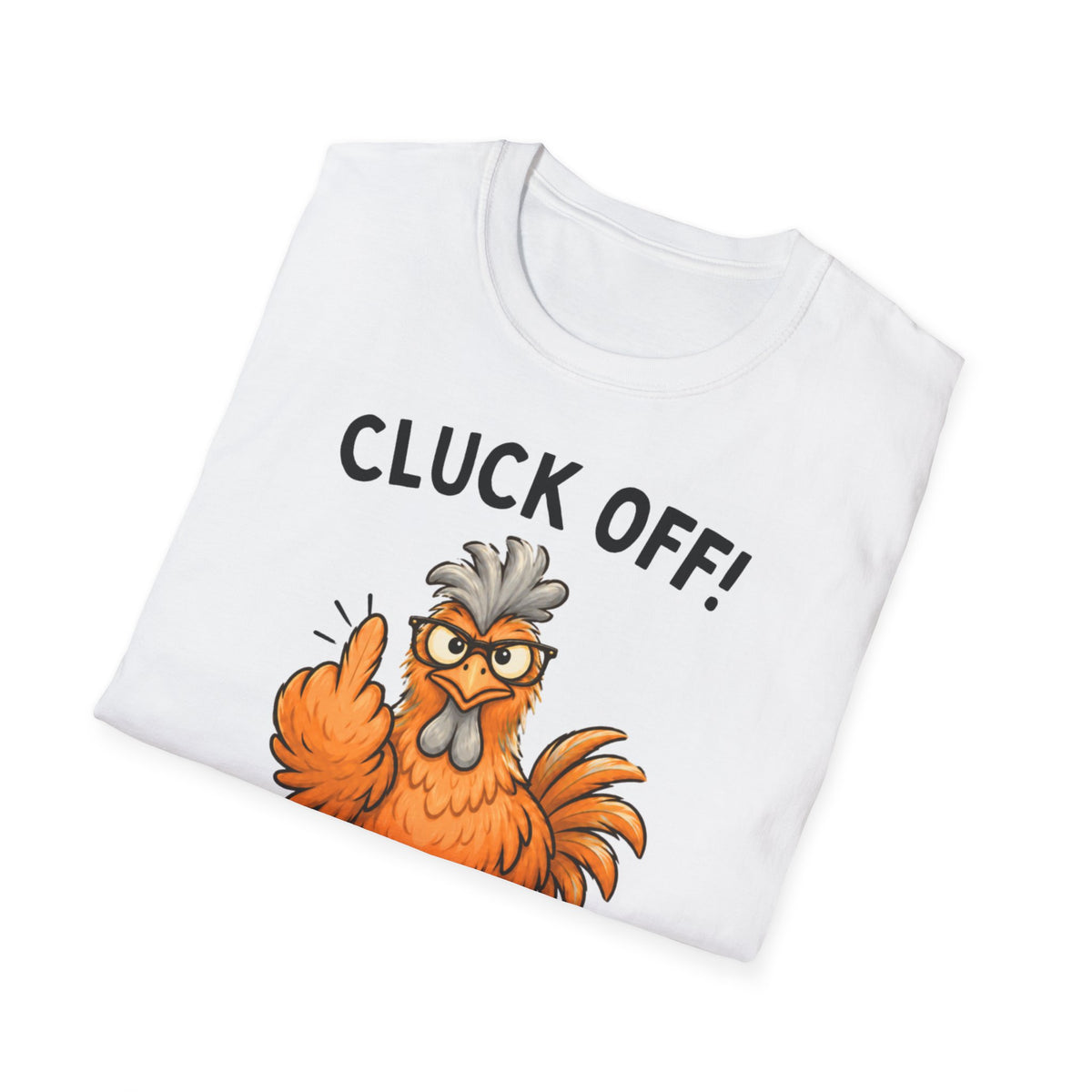 Cluck Off I'm Retired chicken white t-shirt, photo 2