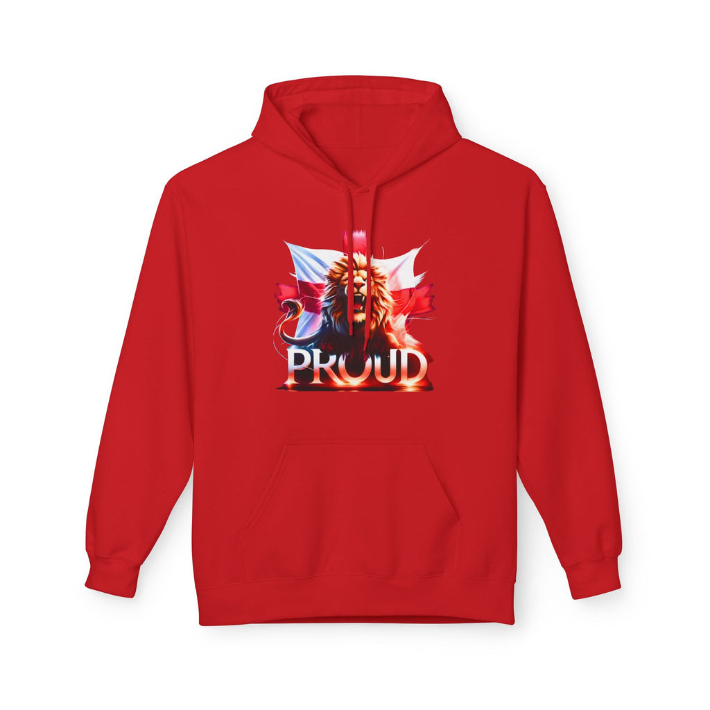 Proud Lion Unisex Hoodie | English Flag St. George Cross Hoodie | Patriotic England Gift | Raise the Colours Jumper