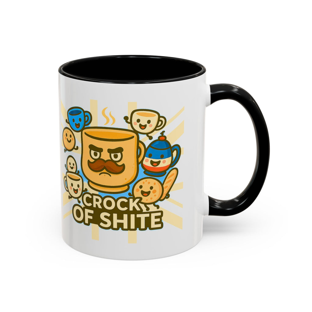 Crock of Shite Mug | Funny British Humour Teacup Cartoon | UK Patriot Banter Gift, Quirky Novelty Coffee Cup 11oz