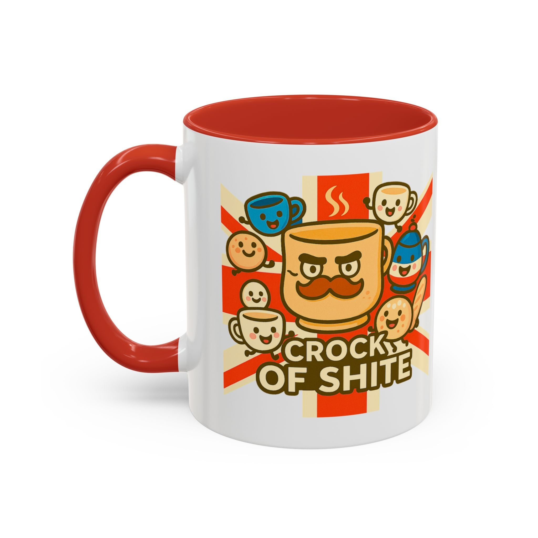 Crock of Shite Mug | Funny British Humour Teacup Cartoon | UK Patriot Banter Gift, Quirky Novelty Coffee Cup 11oz