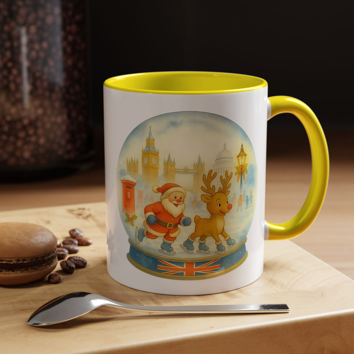 Santa & Rudolph London Snowglobe Mug | Christmas Souvenir