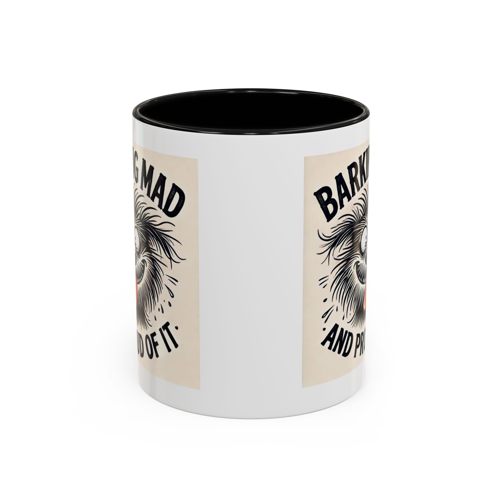 Barking Mad and Proud of It - Funny Dog Accent Coffee Mug | 11oz Ceramic Cup for Office Workers, Secret Santa Gift, Novelty Mug