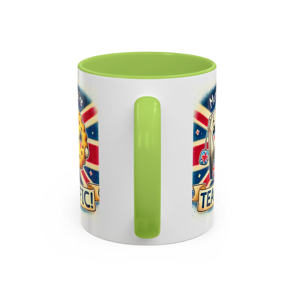 Mum, You're Tea-Riffic! 11oz Accent Mug | Funny British Mothers Day Gift | Cute Tea Lover Accent Cup | Funny Pun Mug | Gift for Mum