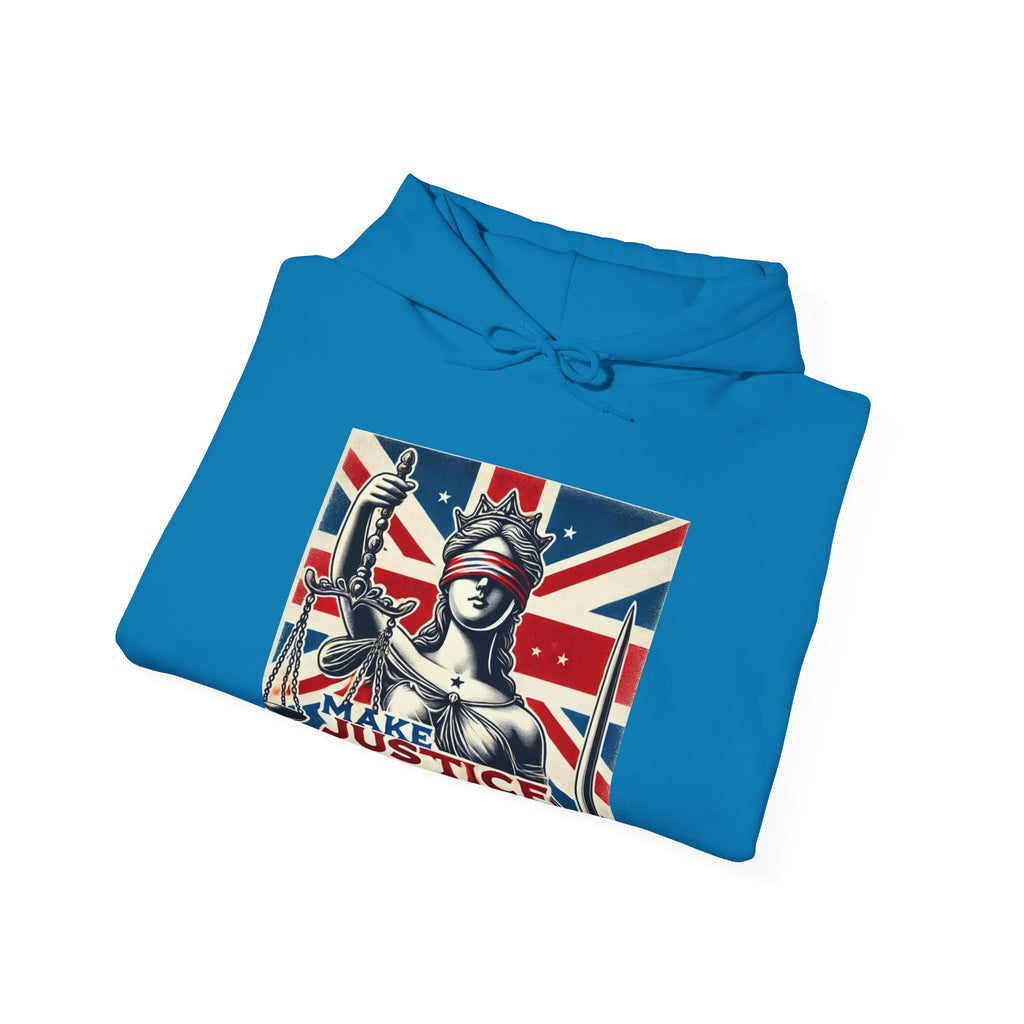 Make Justice Blind Again Hoodie | Unisex Sweatshirt for Rallies & Activism, Free Speech Marches, Political Protest apparel Cosy Days at Home