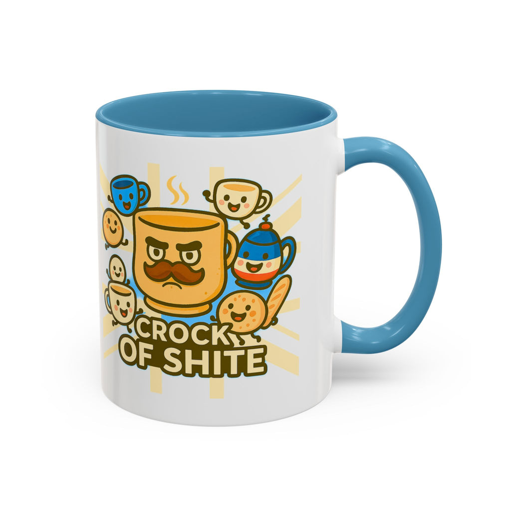 Crock of Shite Mug | Funny British Humour Teacup Cartoon | UK Patriot Banter Gift, Quirky Novelty Coffee Cup 11oz